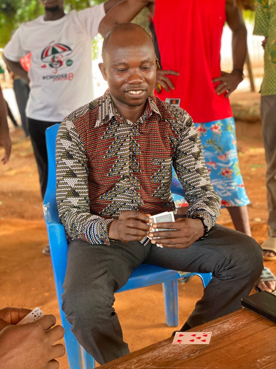 Hon. Kofi Afful with Indigens on his Thank You tour